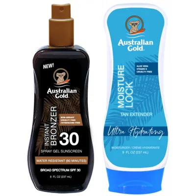 Produktbild von Australian Gold Bronzer Spray Gel SPF30 + Feuchtigkeitssperre 237 ml