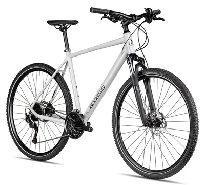Produktbild von Axess VERIS CROSS Herren-Crossbike für grobes Gelände 28 Zoll Hellgrau 58 cm