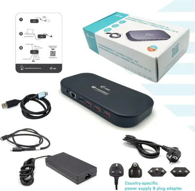 Image de Station d'accueil Thunderbolt 3/USB-C Dual 4K + câble USB-C vers DisplayPort (1,5 m) + Power Delivery 60W I-TEC i-tec