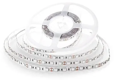 Immagine prodotto di V-TAC VT-5050 Striscia LED 24V SMD5050 5M 10W/M 60LED/M 83LM/W monocolore bianco caldo 3000K IP20 - SKU 212431
