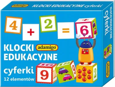 Produktbild von Klocki Cyferki Adamigo Drewniane Edukacyjne