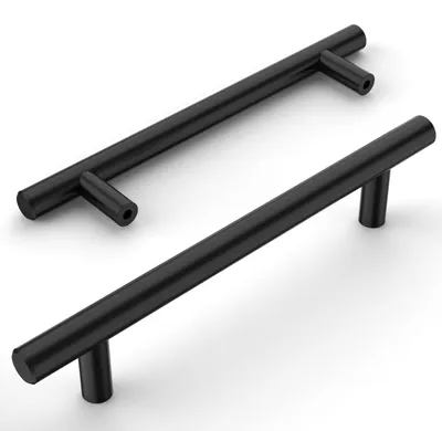 Obrázek produktu pro Sada 20 kuchyňských úchytek, délka 128 mm, matně černá ocel