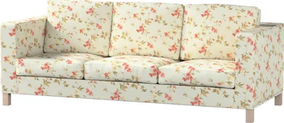 Produktbild von Dekoria Bezug für Karlanda 3-Sitzer Sofa nicht ausklappbar, kurz, blau-rosa, Bezug für Karlanda 3-Sitzer, kurz