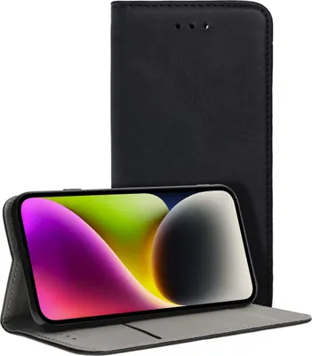 Produktbild von Smart Magnet Case Handyhülle mit Kartenfach und Magnetverschluss kompatibel mit Motorola Edge 60 Fusion Schwarz