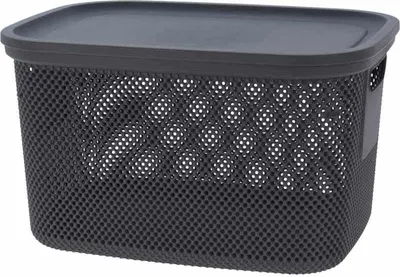 Image de Panier de rangement avec couvercle 18 l noir KO-027000210cern