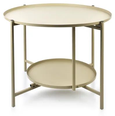 Image de Table basse à deux niveaux LUCAS, beige