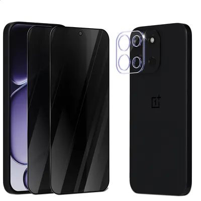 Zdjęcie produktu dla 2-pak OnePlus Nord 6 Privacy Szkło ochronne na ekran Privacy & 1-pak ochrona obiektywu - Szkło hartowane 9H - Super jakość 3D
