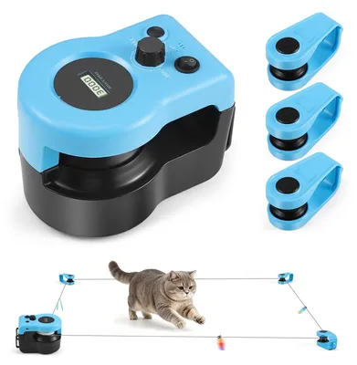 Katzenlaufband mit Fernbedienung, 2 Modi, blau