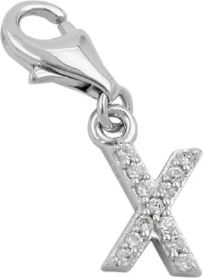 Produktbild von Anhänger Charm Einhänger Buchstabe X Zirkonia 925 Silber Damen