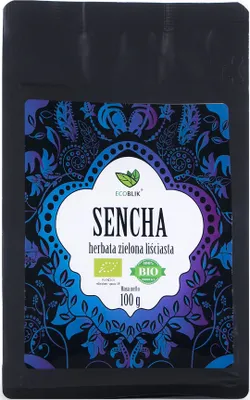 Zdjęcie produktu dla HERBATA ZIELONA LIŚCIASTA SENCHA100 g - ECOBLIK