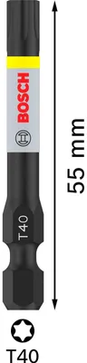Image de Bosch PRO Torx Impact Bit T40 55 mm 2-tl - 2608522533
