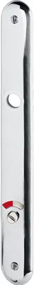 Produktbild von Langschild ELEGANT WG 500, WC 90, für Notöffner, Alu poliert ÖNORM