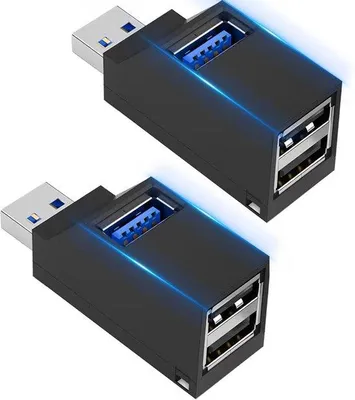Obrázok produktu pre USB 3.0 multiportový adaptér, 4-portový USB rozbočovač, prenosný, pre notebooky, herné konzoly, klávesnice, myši, kompatibilný s Windows a Mac OS