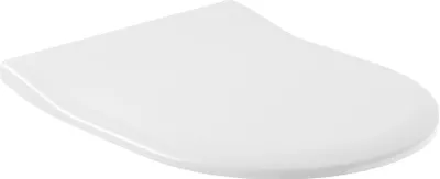 Produktbild von Villeroy & Boch WC-Sitz, Weiß, SUBWAY 2.0, 9M78S101, Duroplast, Oval, 37,4 x 43,9 cm, SoftClosing, QuickRelease, SlimSeat, Antibakteriell, Kratzfest, Farbecht, Edelstahl-Scharniere, bruchstabil bis 240 kg, Kinderschutz
