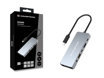 Produktbild von Conceptronic DONN22G 6-in-1 Dockingstation