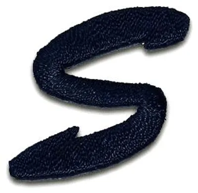 Produktbild von Buchstabe S 3x3.1cm: Alphabet Buchstaben Einzeln Auswählbar - Aufnäher, Bügelbild, Aufbügler, Applikationen, Patches, Flicken, Zum Aufbügeln