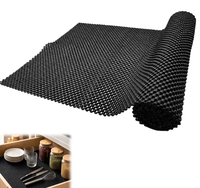 Antirutschmatte 30 x 600 cm, PVC, zuschneidbar, schwarz