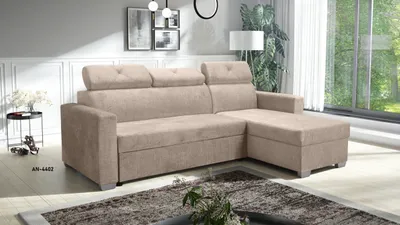 Produktbild von Ecksofa LIVE Eckcouch mit Schlaffunktion und wechselbarer Ecke, L-Form, Bettkasten - Beige