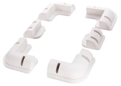 Solarpanel-Montagewinkelset, 6-teilig, ABS, weiß