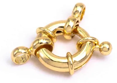 Produktbild von Vintageparts Federring Messing 18K Goldbeschichtung 13mm 1 Stück