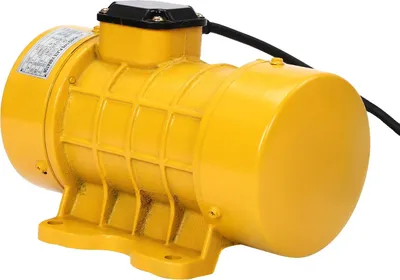 Obrázek produktu pro Motor pro vibrační míchačky betonu, vysoce výkonný elektromotor, robustní litinové pouzdro, žlutá barva