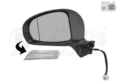 Produktbild von VAN WEZEL 5467807 Außenspiegel Seitenspiegel Links für TOYOTA PRIUS (ZVW3) Asphärisch Beheizt Grundiert