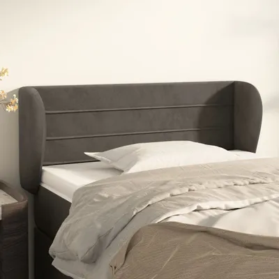 Produktbild von The Living Store Kopfteil mit Ohren Dunkelgrau 83x23x78/88 cm Samt