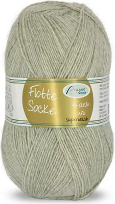 Produktbild von Flotte Socke uni 100 Gr./420m,4-fach Sockenwolle,75% Schurwolle /25% Polyamid Fb. 955 hellgrau-meliert