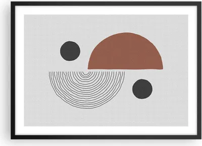 Produktbild von Gerahmtes Poster - Schwarzer Rahmen - Abstraktion Figuren Geometrisch - 70x50 cm - Wand Bild - Wanddeko - Wandbilder - Wandposter - Bilderrahmen - Bilder - Kunstdruck - Wandbild - P2BAA70x50-4153
