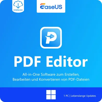 Produktbild von EaseUS PDF Editor 6 (2026) / Windows / 1 PC / Dauerlizenz *LifetimeUPG* / Lizenz per E-Mail