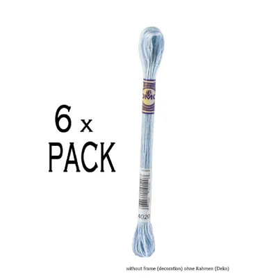Immagine prodotto di 6x DMC Variations filati da ricamo Mouline 417f - 4020, 6 fili, 8 m