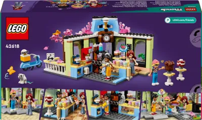Zdjęcie produktu dla LEGO Friends Kawiarnia w Heartlake, zestaw z piekarnią do zbudowania, pomysł na prezent dla 6-latki, 6-latka i starszych dzieci, zabawka dla dziecka z 3 minilaleczkami i figurką psa, 42618