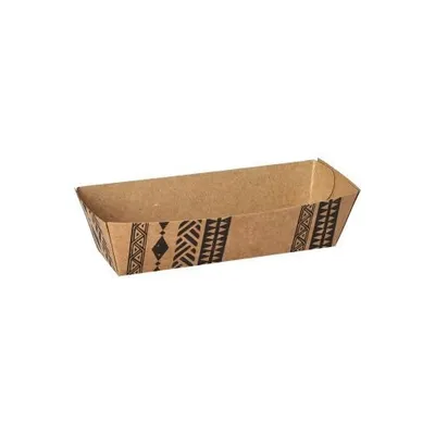 Produktbild von Papstar Snacktrays, Pappe 3 cm x 6,5 cm x 12,3 cm braun "Maori" 500 Stück