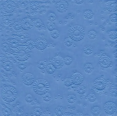 Produktbild von 16 COCKTAIL SERVIETTEN 25x25cm. MOMENTS, geprägt. blau HELLBLAU