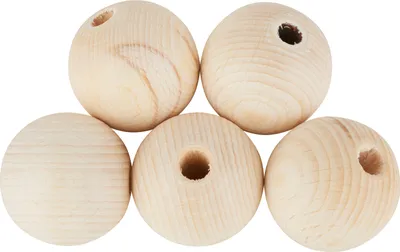 Produktbild von VBS Holzkugeln durchgebohrt "Ø 35 mm" 5 Stück