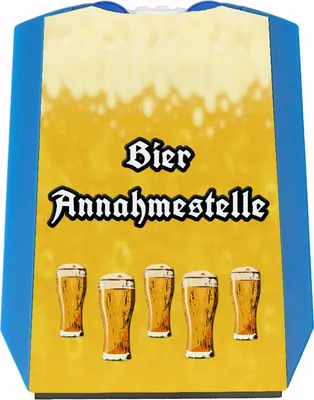 Produktbild von Bier Parkscheibe mit Spruch Bier Annahmestelle mit 2 Einkaufswagenchips