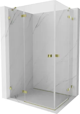 Produktbild von Mexen Lunar Duo Duschkabine klappbar 95 x 85 cm, transparent, gold - 834-095L-085P-50-00