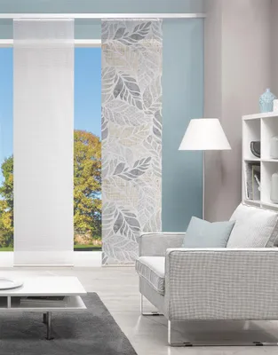 Zdjęcie produktu dla Vision S  Vision S | Kurtyna przesuwna z nadrukiem cyfrowym imitującym bambus | Lisio 260 x 60 cm 1x ścianka przesuwna wraz z wózkiem do paneli i listwą zaciskową Szara