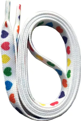 Produktbild von SNORS bedruckte Schnürsenkel flach - HERZEN - 10mm - 140cm