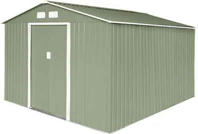 Produktbild von HATTORO S300 XXXL Metall Gerätehaus Geräteschuppen Gartenhaus Schuppen 277x319x192cm Grün