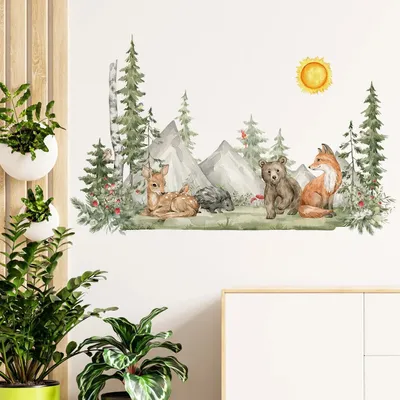 Obrázok produktu pre Samolepka na stenu Woodland - Prírodná tapeta KP34614