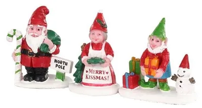 Productafbeelding van Christmas garden gnomes set of 3 kerstfiguur LEMAX