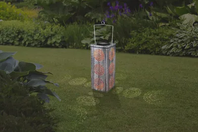Obrázok produktu pre Solárne svetlo záhradné svietidlo 26cm solárna lampa vonkajšie svetlo solárne 33630