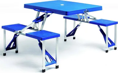 Produktbild von CASARIA® Camping Klapptisch Set mit 4 Stühlen Campingtisch Sitzgruppe 137x85x65 cm Alu Gestell Kofferfunktion Tragegriff Sonnenschirmöffnung Picknick Garten