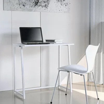 Produktbild von Platzsparender klappbarer Bürotisch 80x45x75 weiß Wolly B