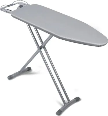 Produktbild von Famanu Bügelbrett mit hitzebeständiger Abdeckung - Silber, 32 x 93 cm