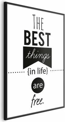 Produktbild von Posterpapier Poster - The Best Things in Life Are Free 40x60 cm Text n-A-0759-ao-a