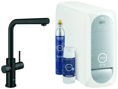 Produktbild von GROHE Blue Home, Standard, Schwarz, Hebelgriffe, Einzelbild, Typ L, Keramik