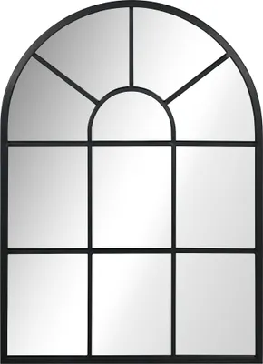 Produktbild von HOMCOM Wandspiegel Fensterspiegel 70 x 50 cm Dekorativ Spiegel mit Metallrahmen
