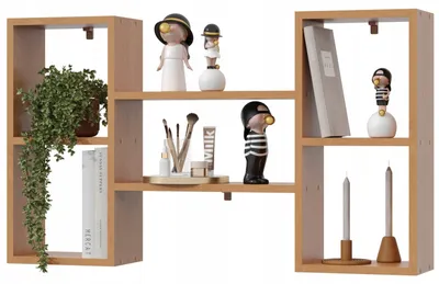Produktbild von EstiloHome Wandregal NEXO 100 cm, Erle – Hängeregal und Bücherregal, bis 20 kg